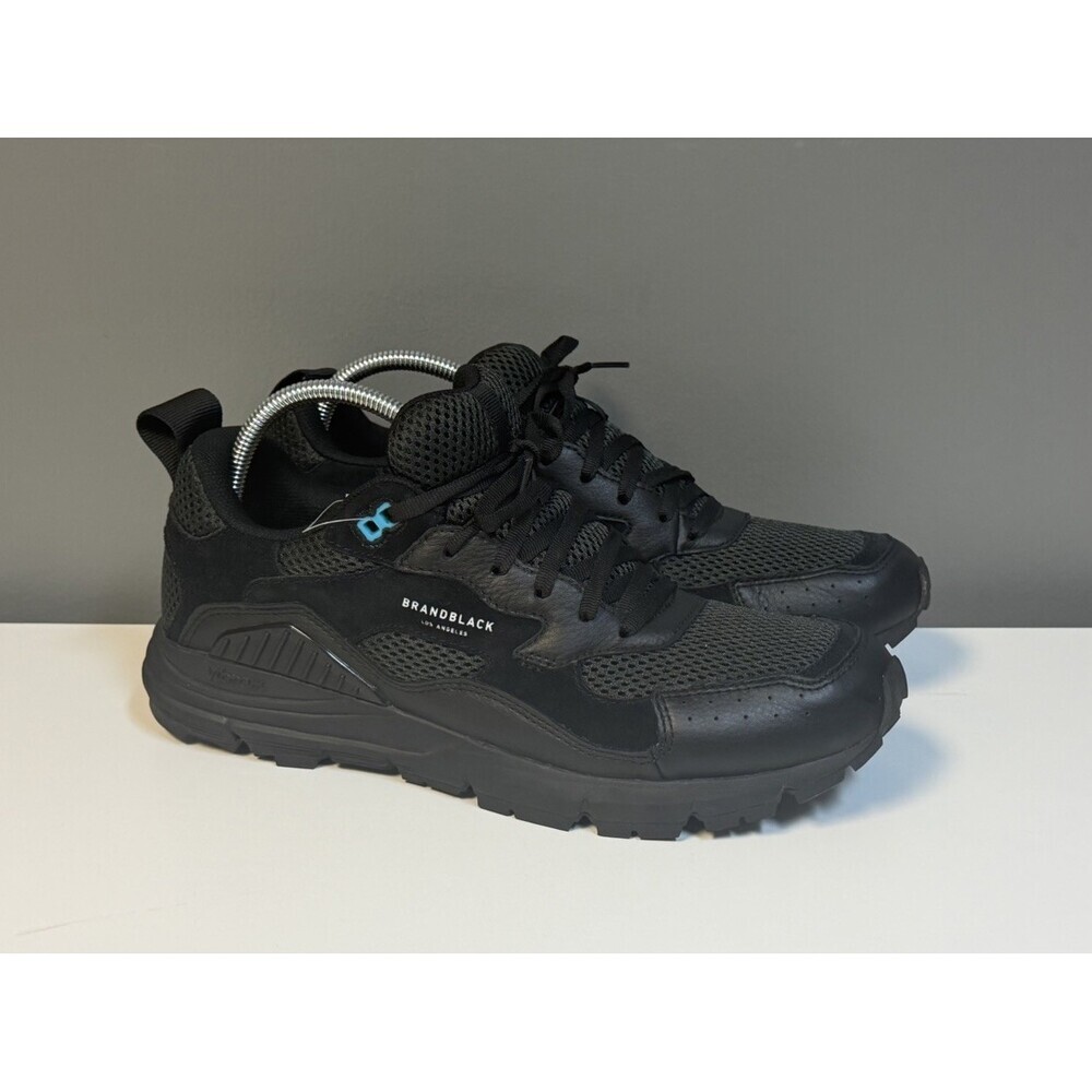 Brandblack Los Angeles Black Gray Mesh Low Top Grid Sneakers Men's Size 11